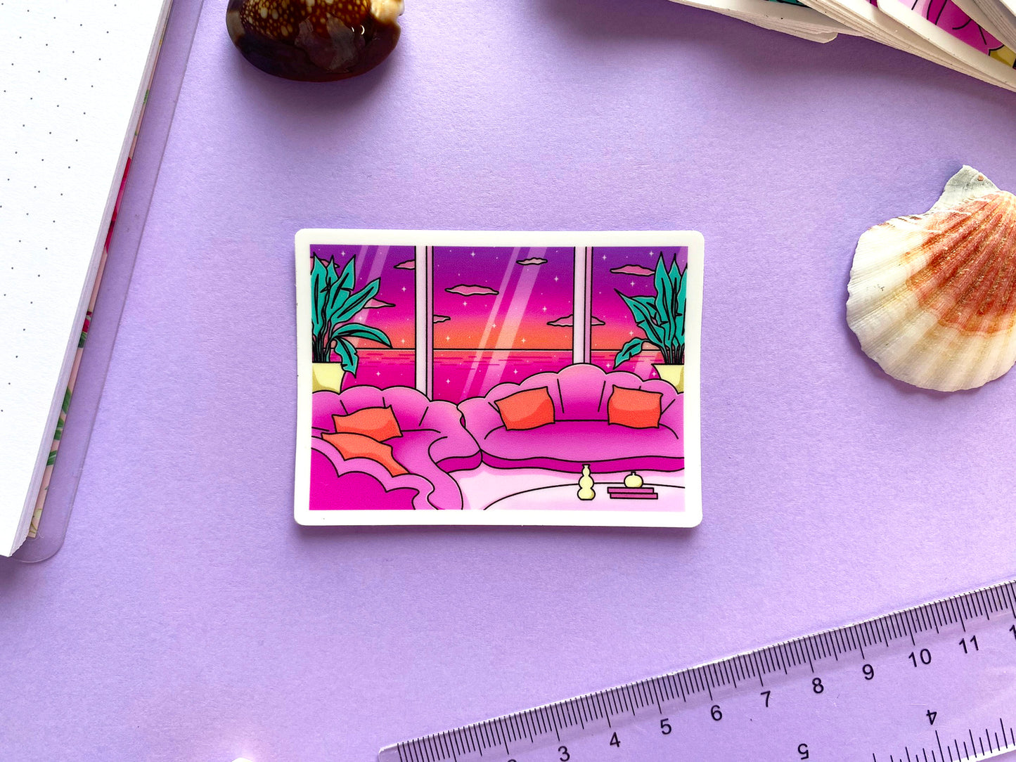 Waterproof Sticker "Cozy Living Room"