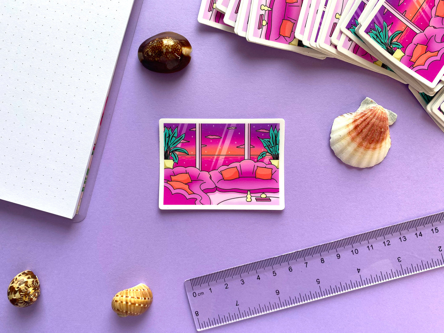 Waterproof Sticker "Cozy Living Room"