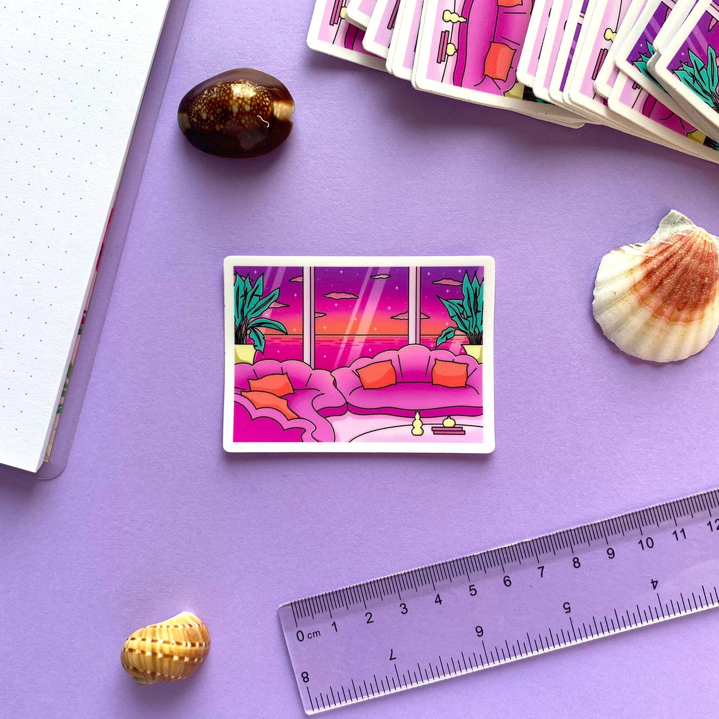 Waterproof Sticker "Cozy Living Room"