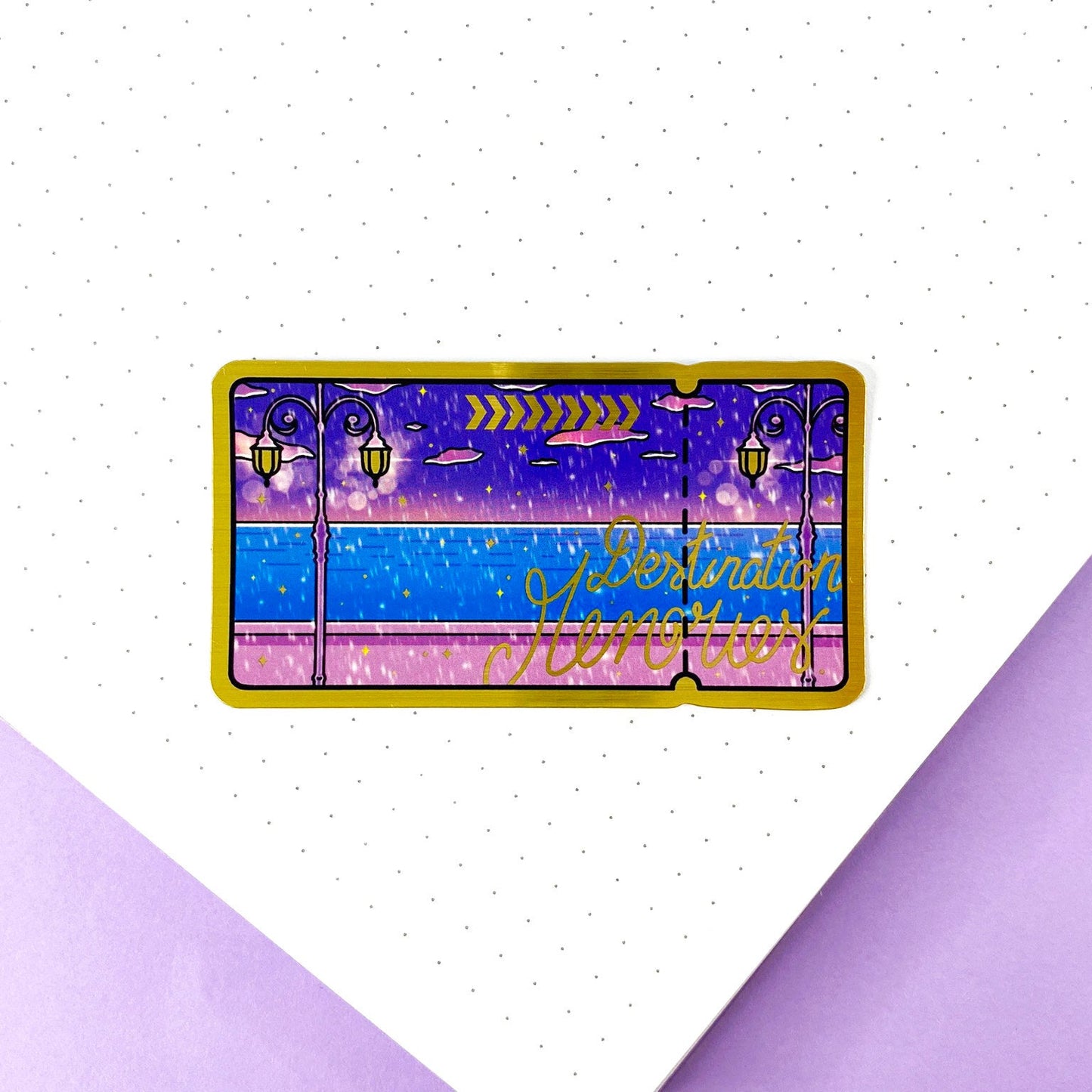 Before Christmas Gold Sticker | Gold Ticket Destination Memories