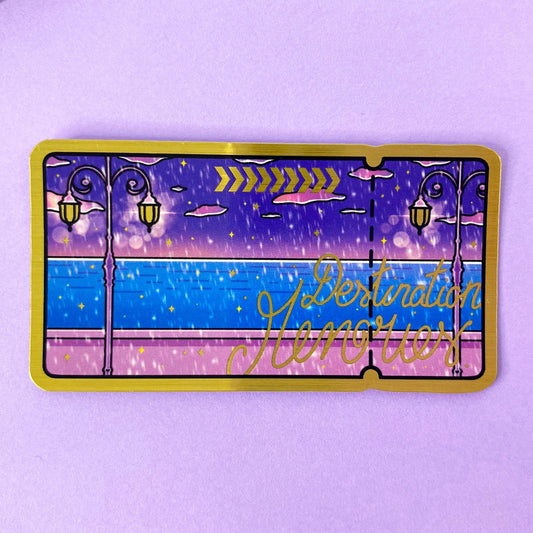 Before Christmas Gold Sticker | Gold Ticket Destination Memories