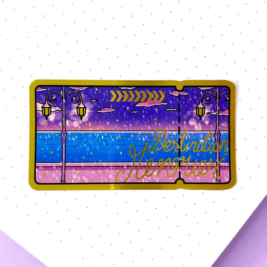 Before Christmas Gold Sticker | Gold Ticket Destination Memories