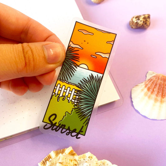 Clear vinyl sticker - "Sunset"