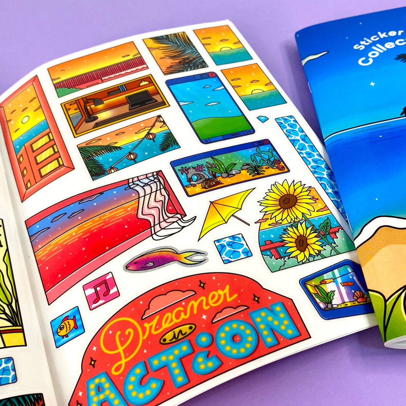 A5 Reusable Sticker Book - Tropical Exploration Cover