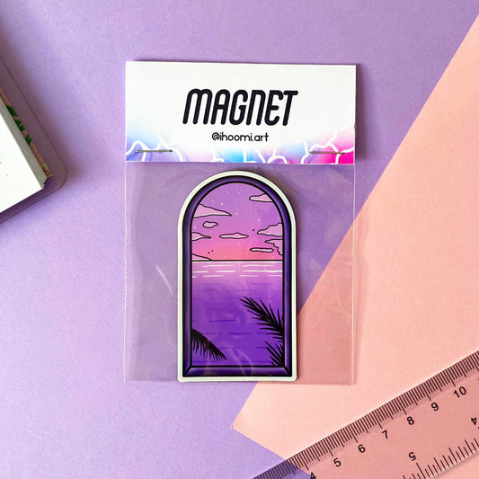 Magnet Vaporwave - Ocean View Window