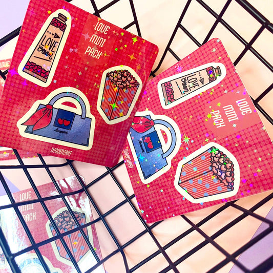 Mini Sheet of stickers - Love Pack