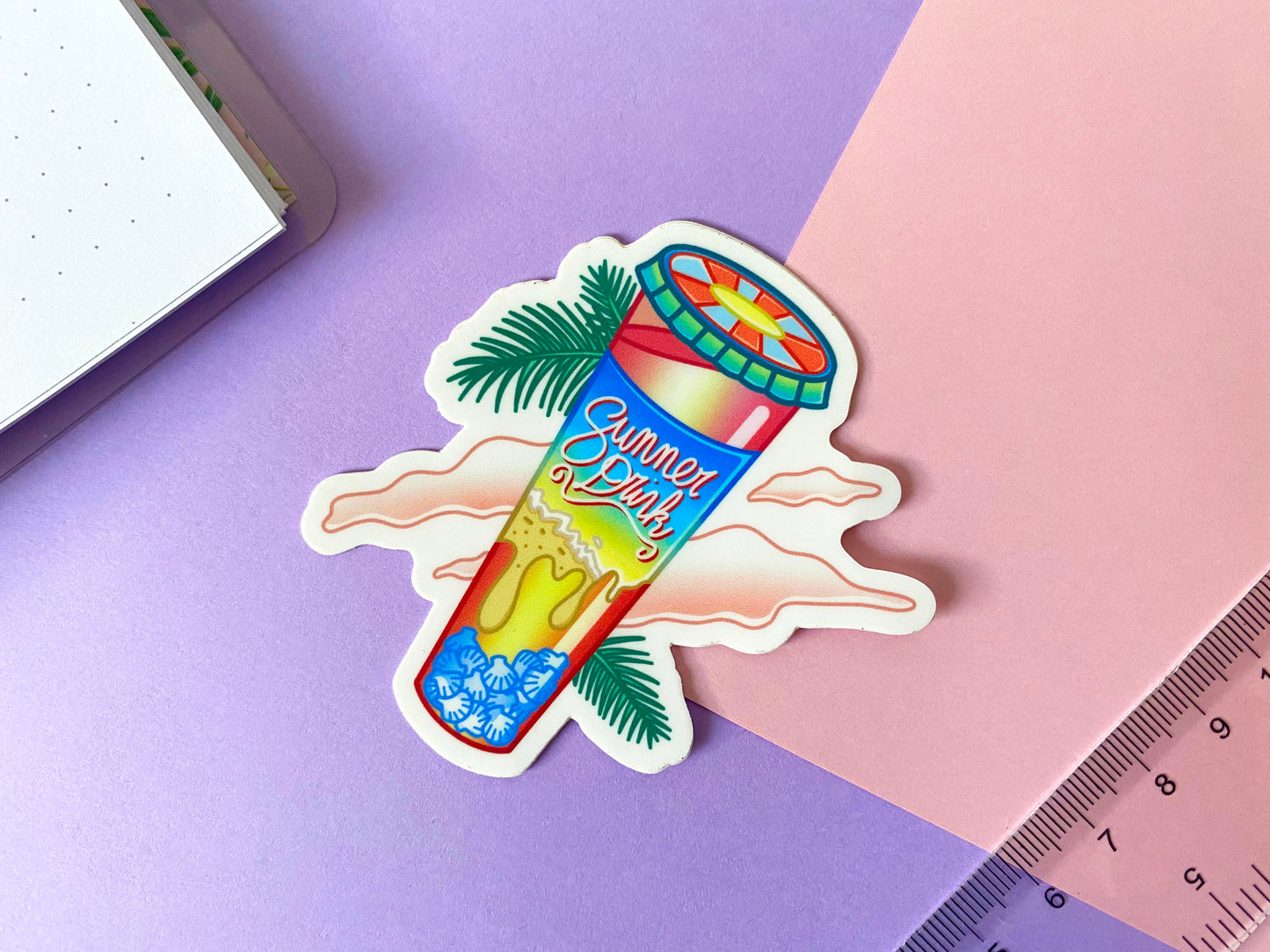 Sticker Waterproof  "Summer drink"