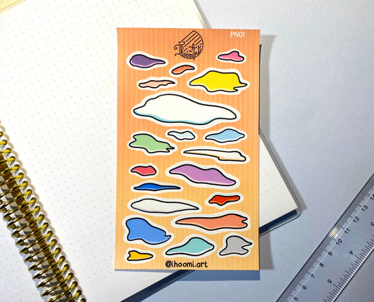 Sticker sheet | Colorful clouds