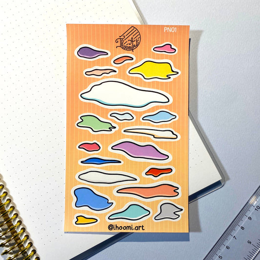 Sticker sheet | Colorful clouds