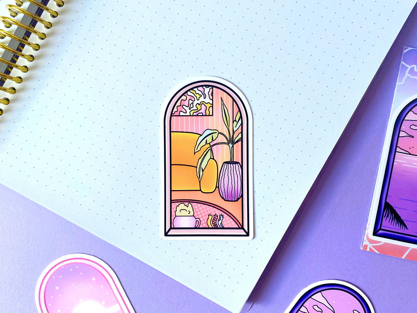 Stickers Waterproof - Vue par la fenêtre | Pack 3 Stickers