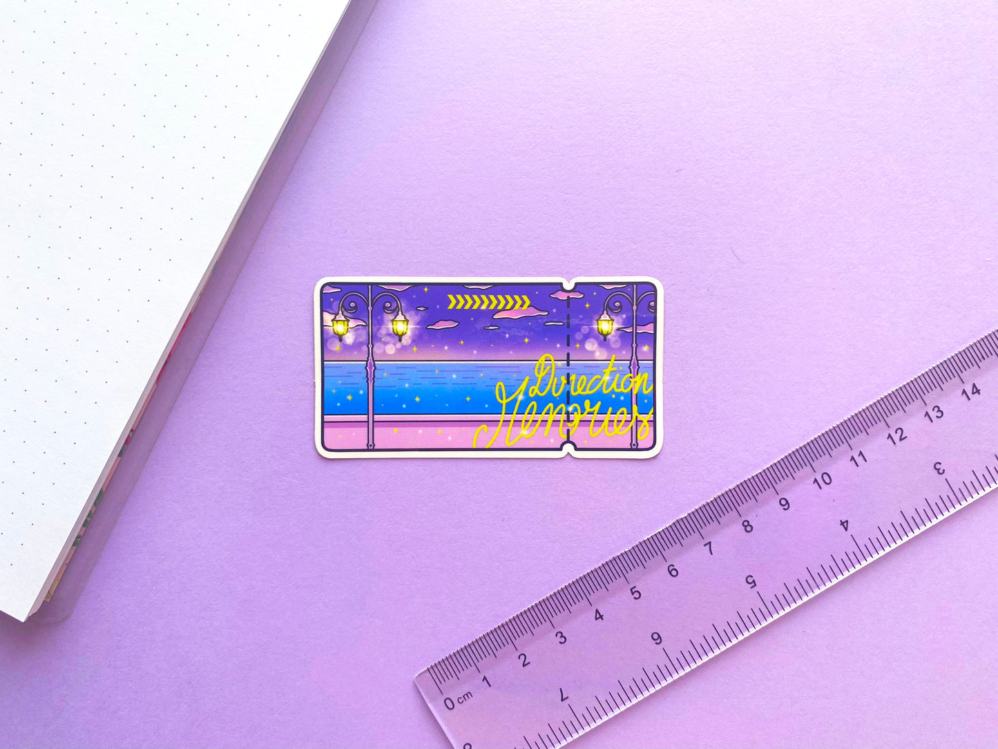 Waterproof Glossy Sticker Ticket “Direction Memories”