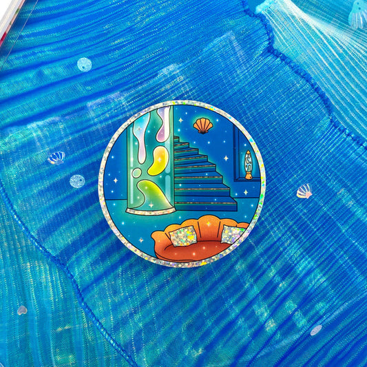 Nostalgic Fish Holographic Glitters Sticker - Under the Sea Penthouse