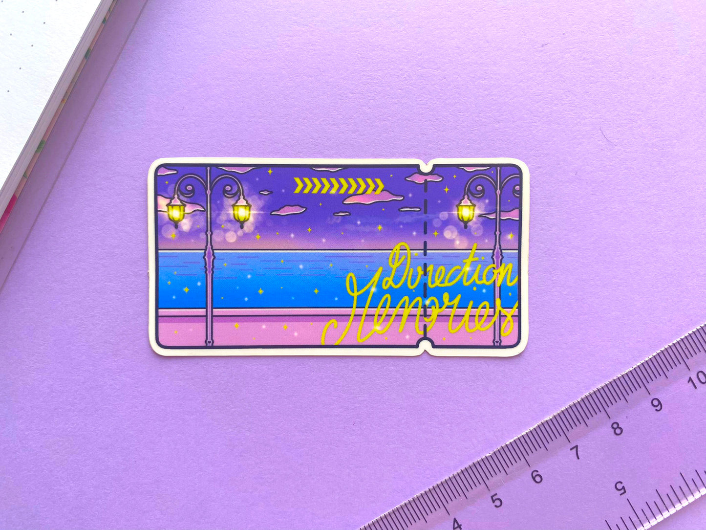 Waterproof Glossy Sticker Ticket “Direction Memories”