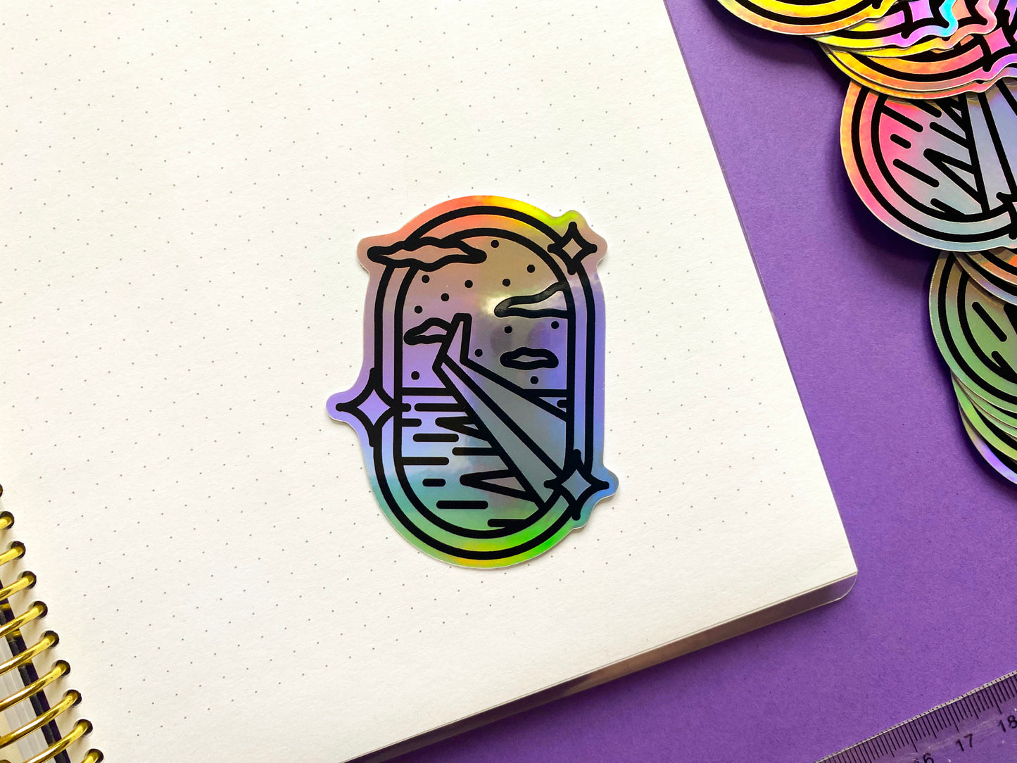 Holographic Waterproof Sticker - "Dreamy Fly"