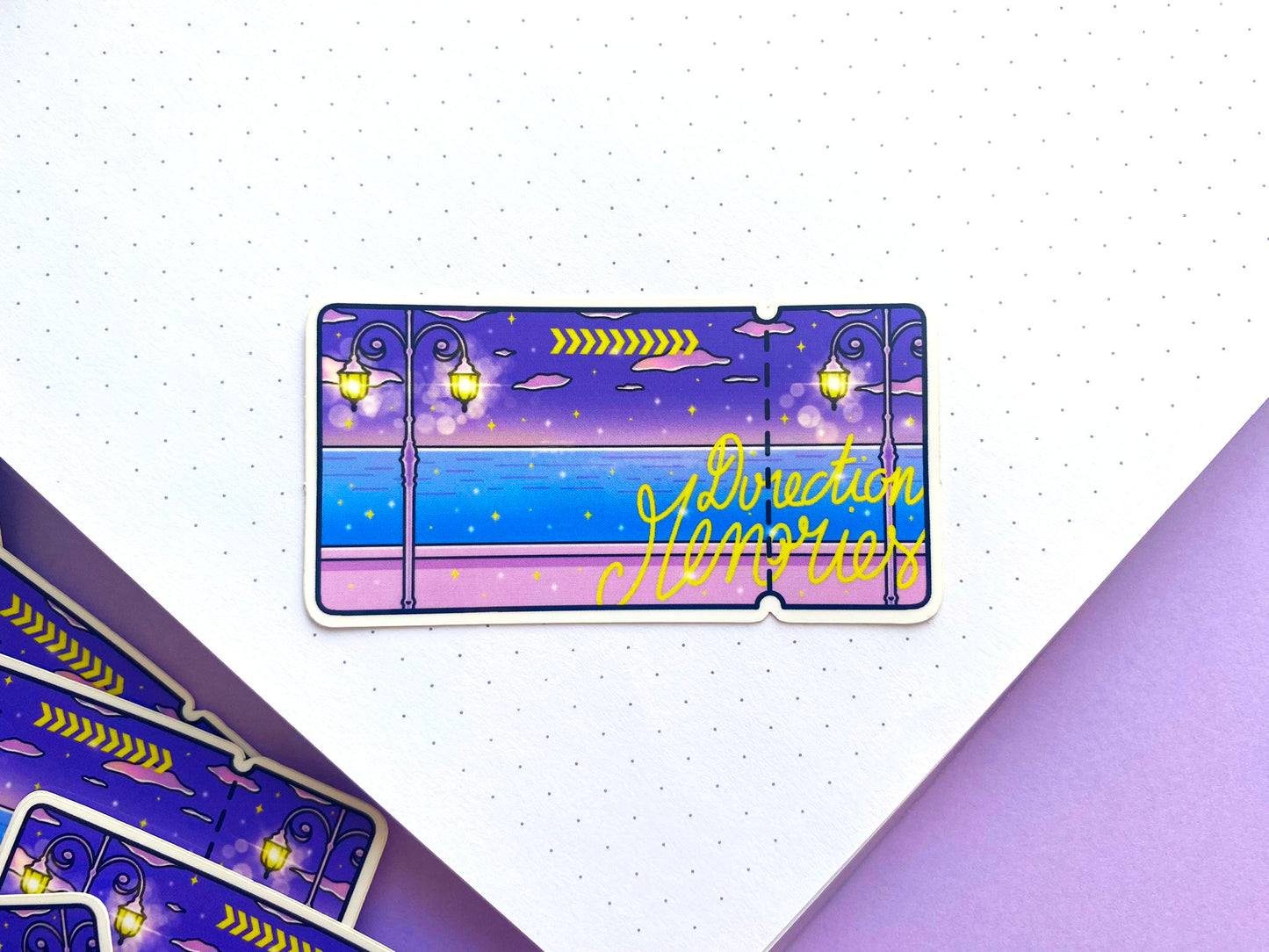Waterproof Glossy Sticker Ticket “Direction Memories”
