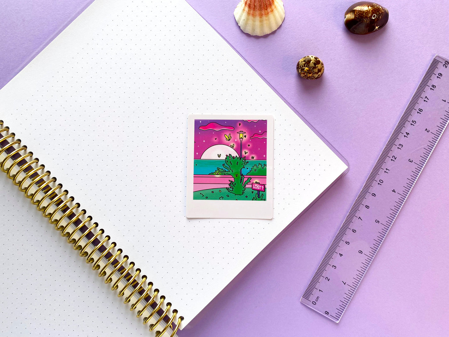 Glossy Waterproof Sticker - Polaroid "Secret Fairy Place"