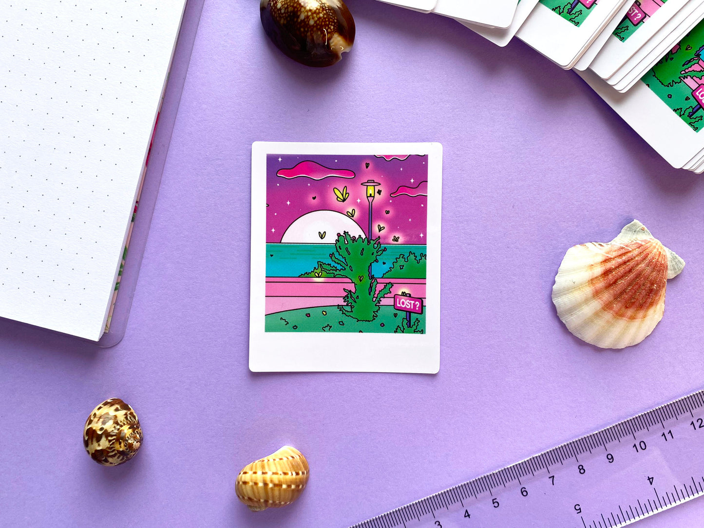 Glossy Waterproof Sticker - Polaroid "Secret Fairy Place"
