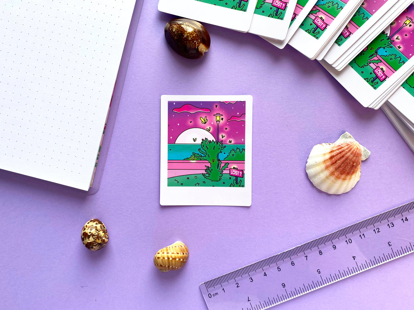 Glossy Waterproof Sticker - Polaroid "Secret Fairy Place"