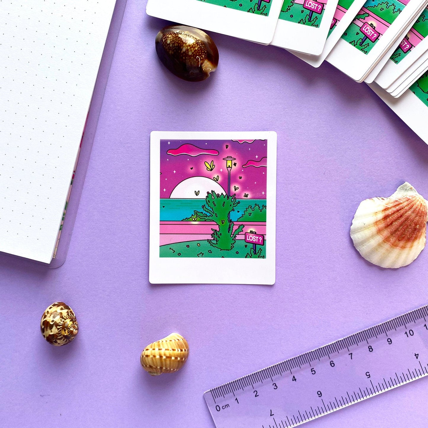 Glossy Waterproof Sticker - Polaroid "Secret Fairy Place"