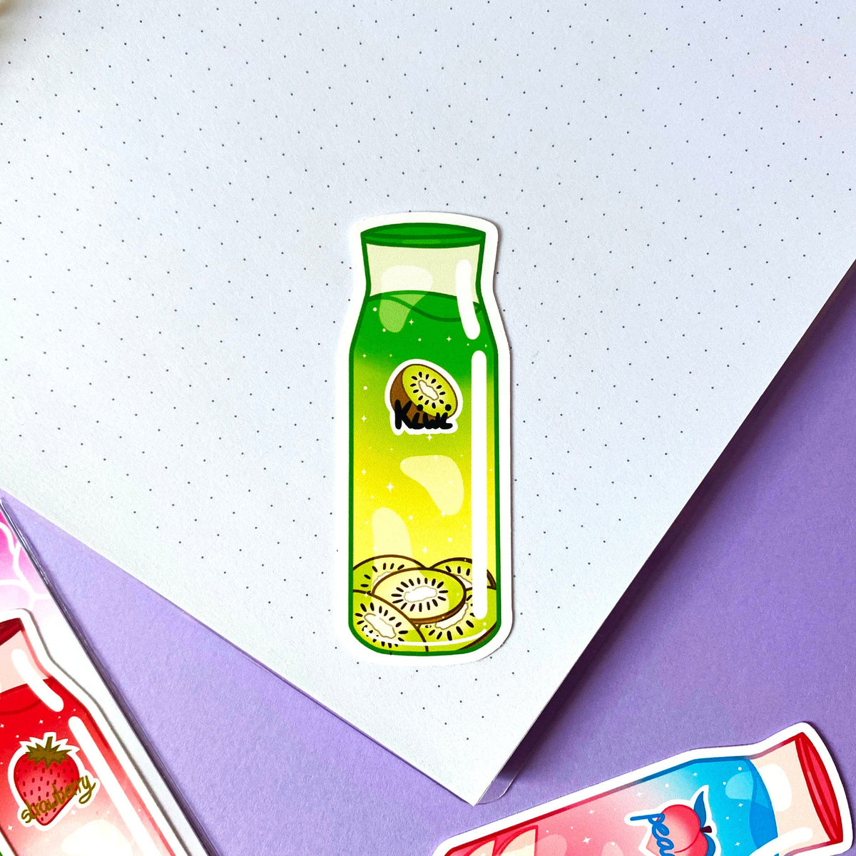 Stickers Waterproof - Bouteille de jus de fruits | Pack 3 Stickers