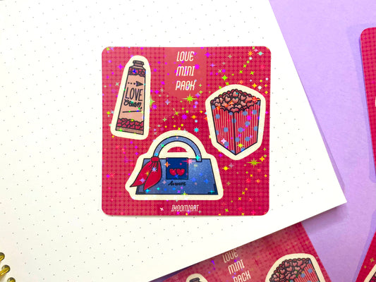 Mini Sheet of stickers - Love Pack