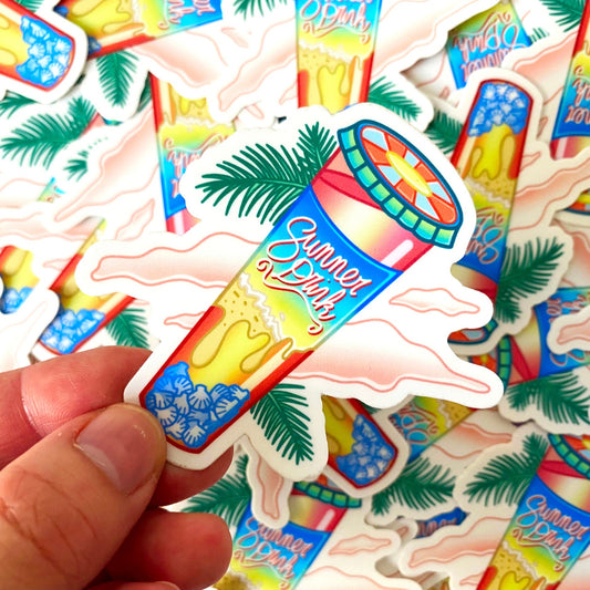 Sticker Waterproof "Summer drink"
