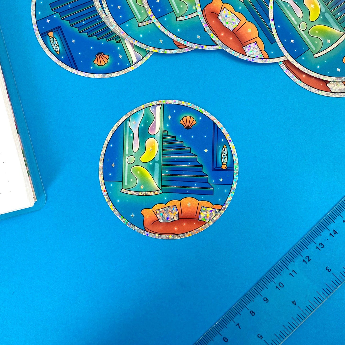 Nostalgic Fish Holographic Glitters Sticker - Under the Sea Penthouse