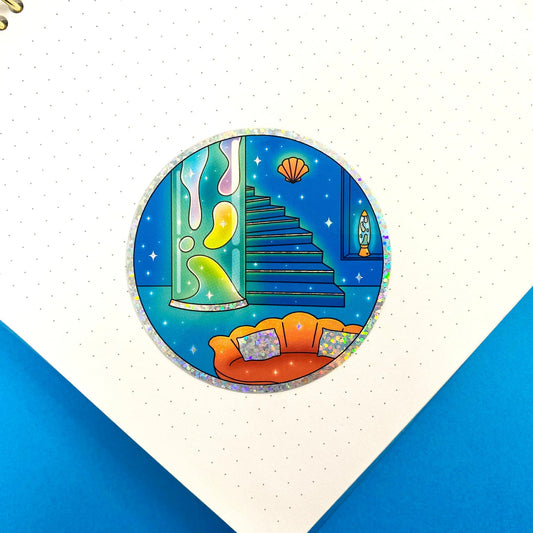 Nostalgic Fish Holographic Glitters Sticker - Under the Sea Penthouse