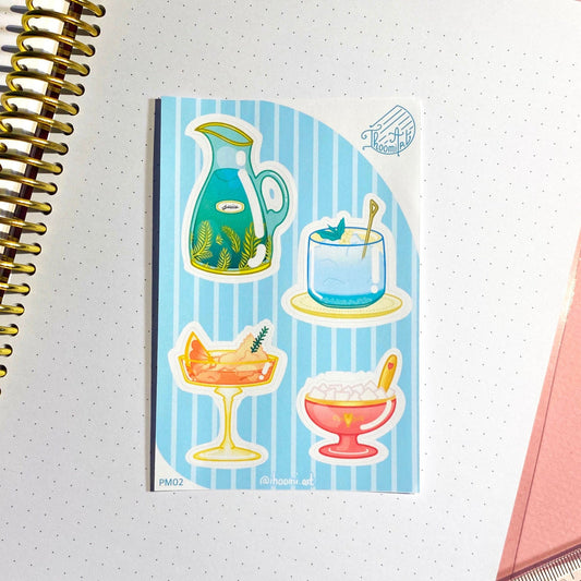 Mini sticker sheet | Cocktail Collection n°2