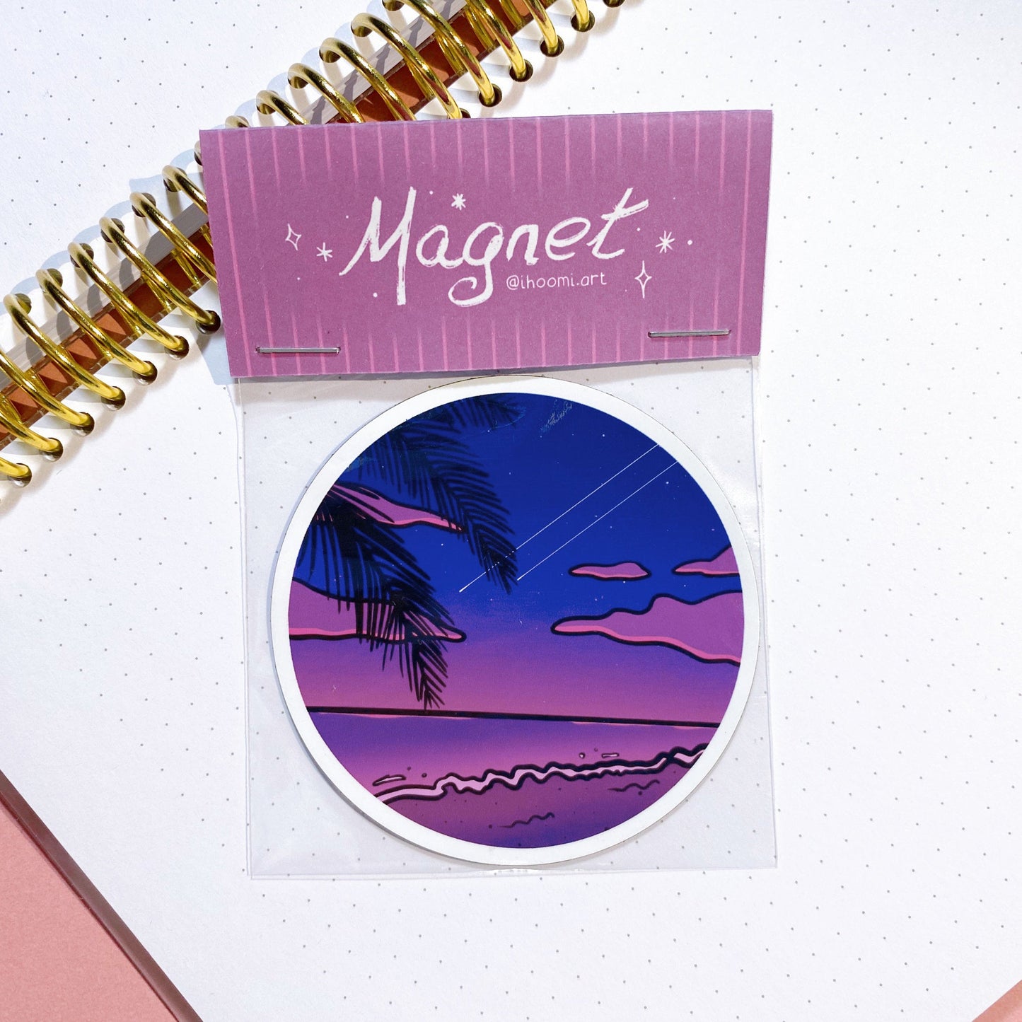 Magnet Vaporwave "Balade au bord de mer"