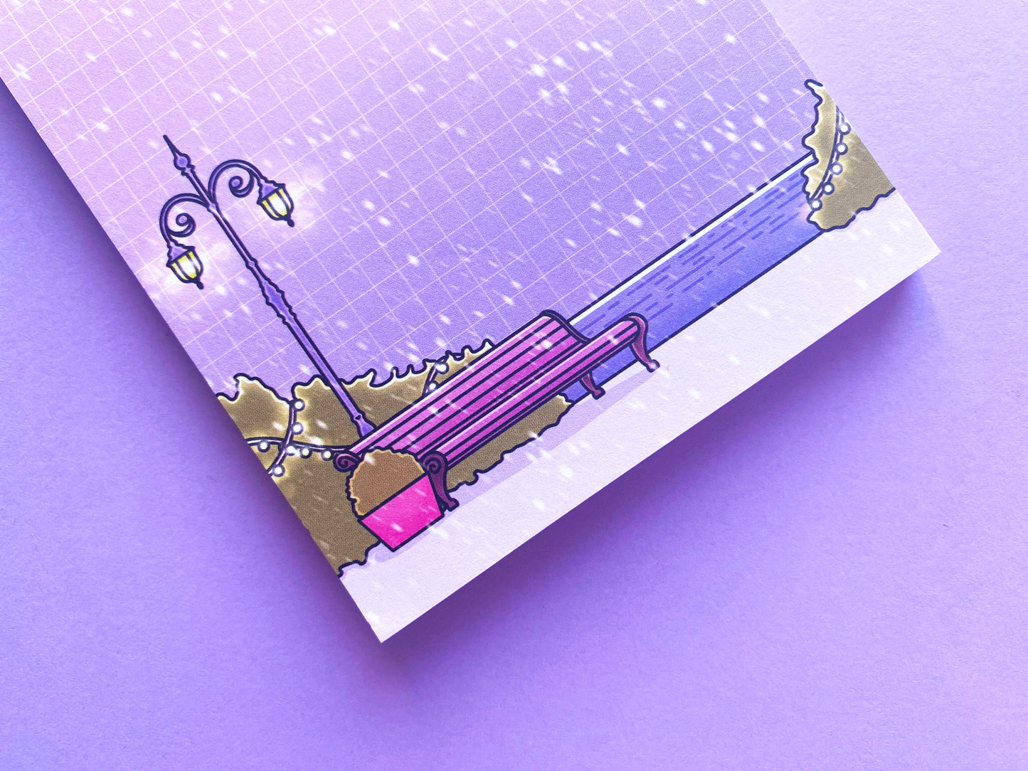 Winter & Snow Lanscape A6 Notepad | Vaporwave and aesthetic calm ocean view