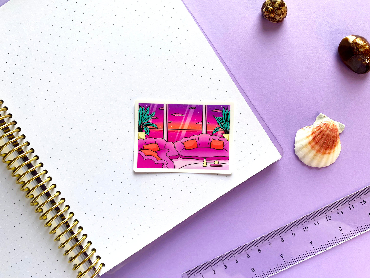 Waterproof Sticker "Cozy Living Room"