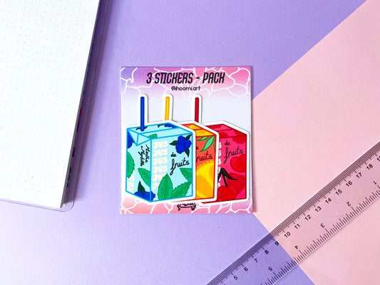 Waterproof Stickers - Juice Brick | Pack 3 Stickers