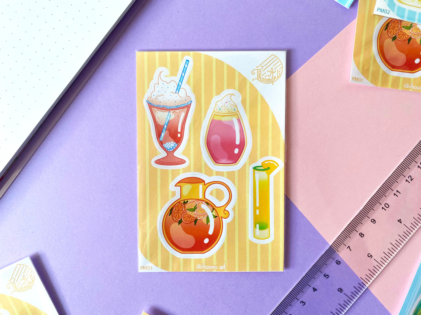 Mini sticker sheet | Cocktail Collection n°1