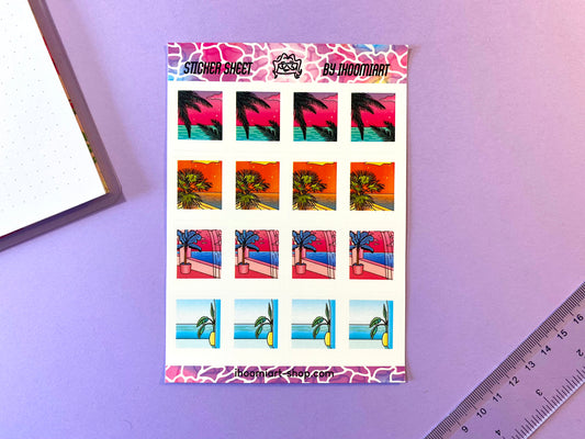 Sticker Sheet | Polaroid Landscape