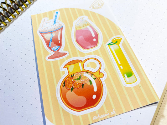 Mini sticker sheet | Cocktail Collection n°1