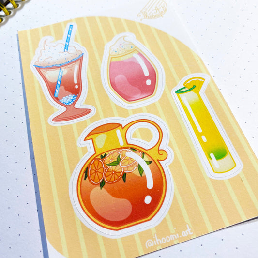 Mini sticker sheet | Cocktail Collection n°1