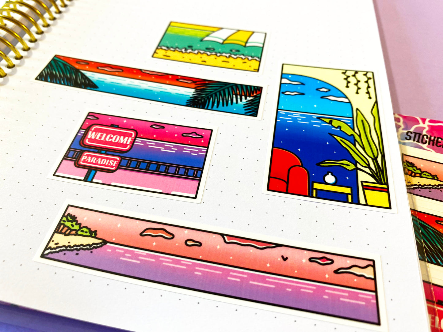 Sticker Sheet | Aesthetic Ocean Landscape