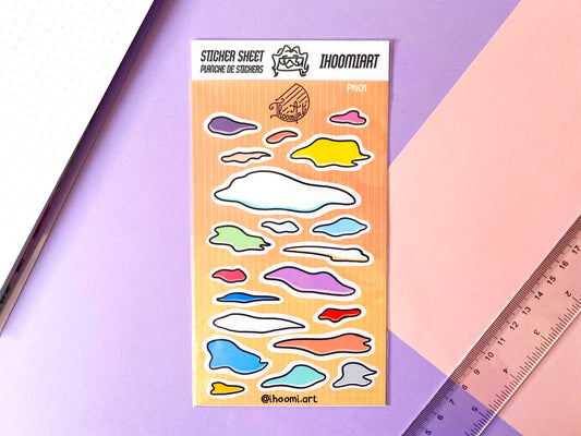 Sticker sheet | Colorful clouds