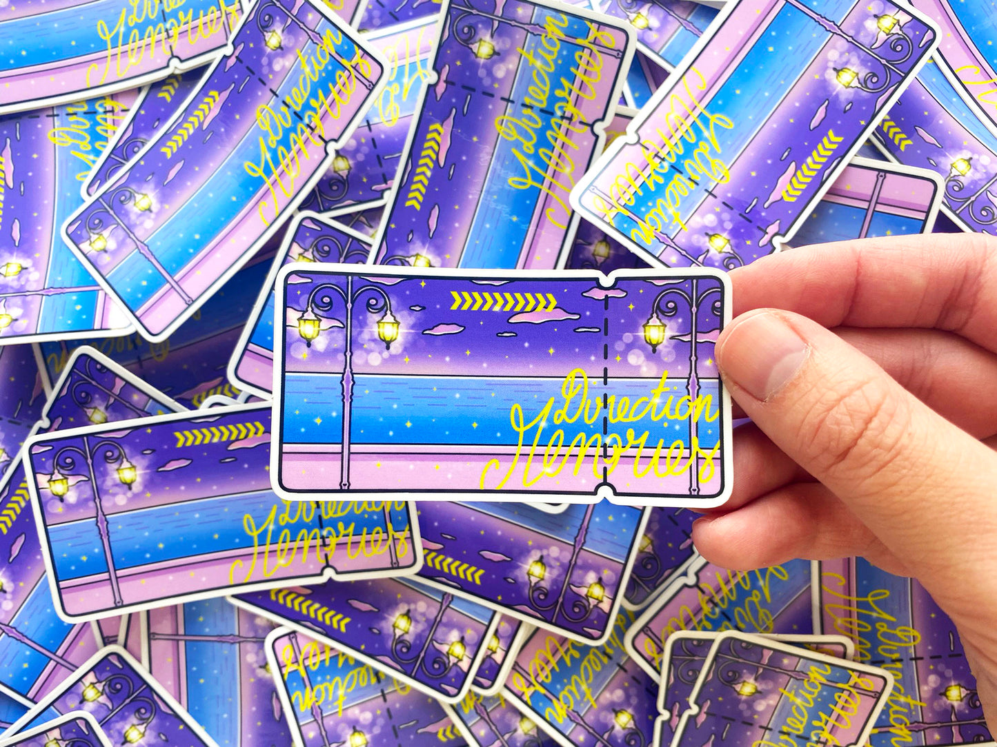Waterproof Glossy Sticker Ticket “Direction Memories”