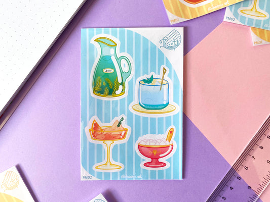 Mini sticker sheet | Cocktail Collection n°2