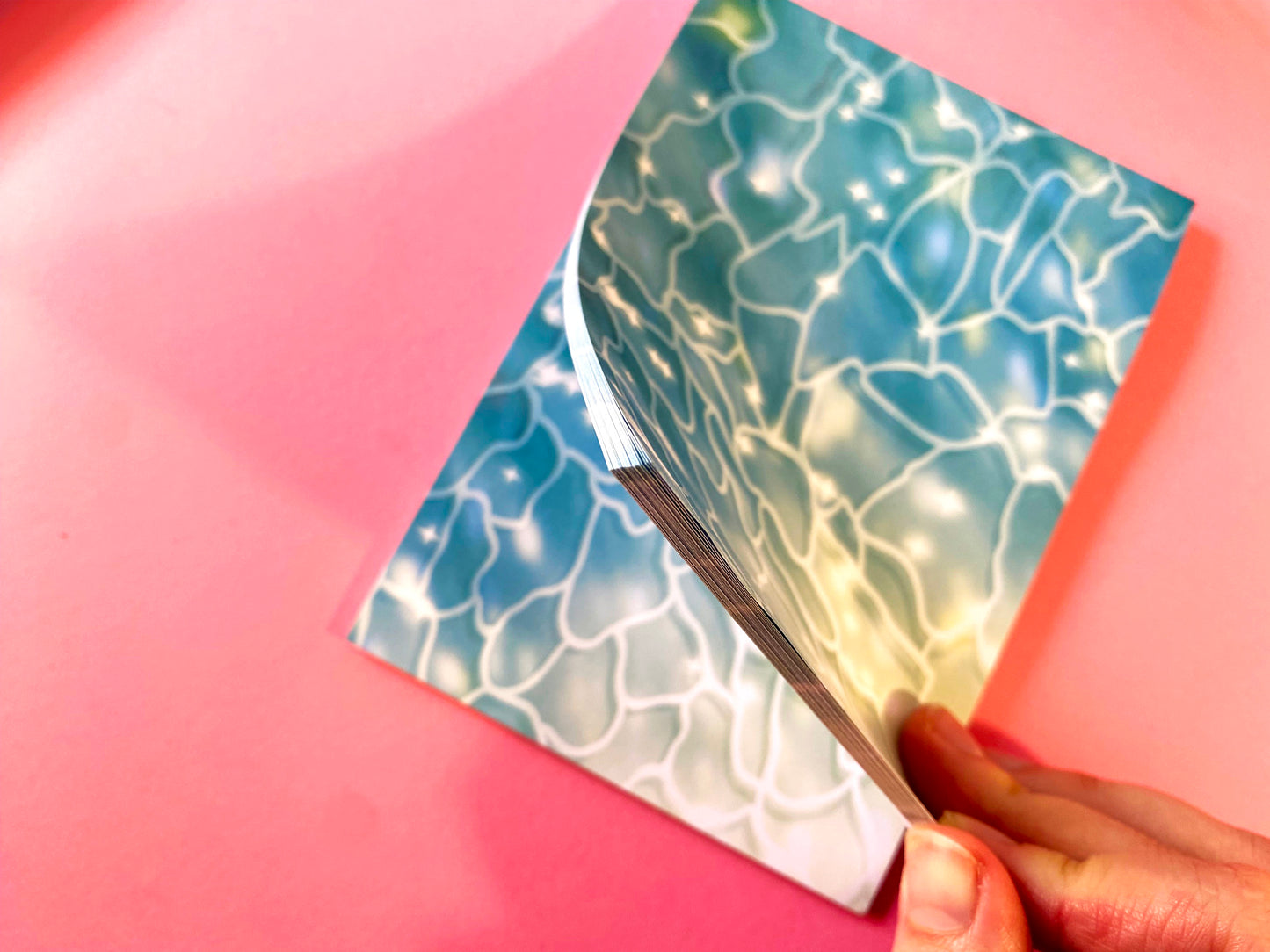 Aesthetic A6 notepad "Ocean and light" | Aesthetic water | Blue & Light