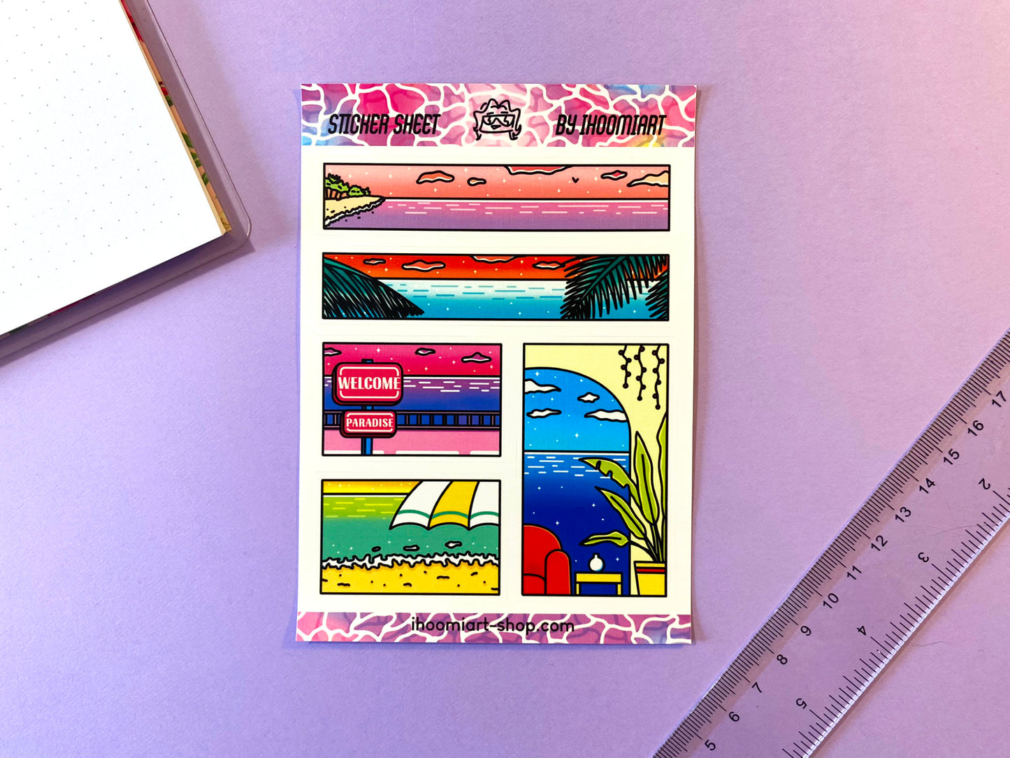 Sticker Sheet | Aesthetic Ocean Landscape