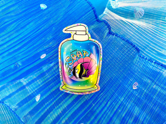 Nostalgic Fish Holographic Glitters Sticker - Hand Soap