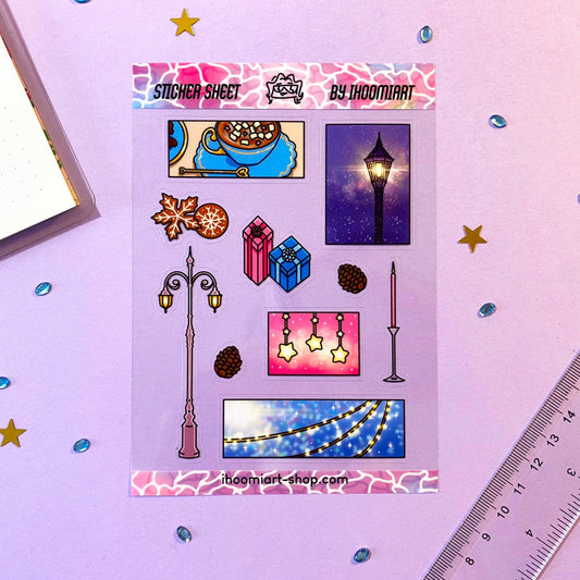Clear Sticker Sheet | Winter and christmas memories