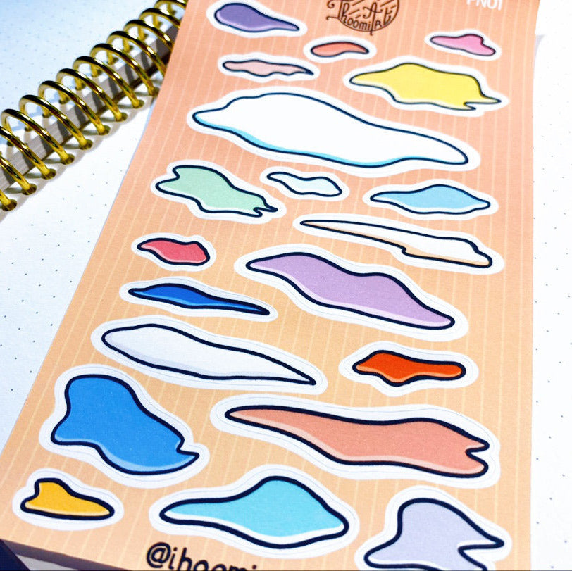 Sticker sheet | Colorful clouds