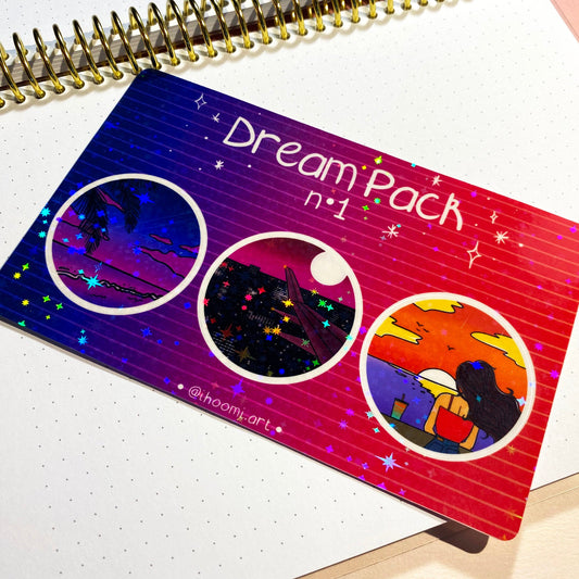 Shiny and Holographic Vaporwave sticker sheet