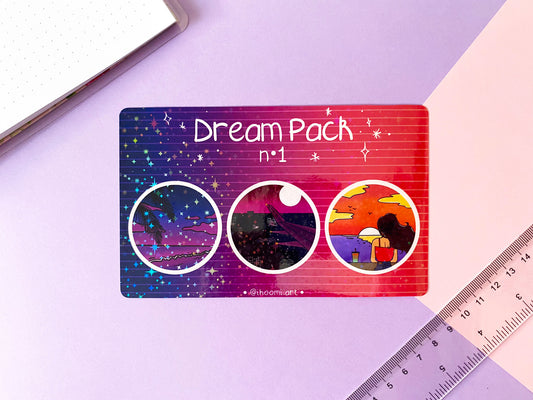 Shiny and Holographic Vaporwave sticker sheet