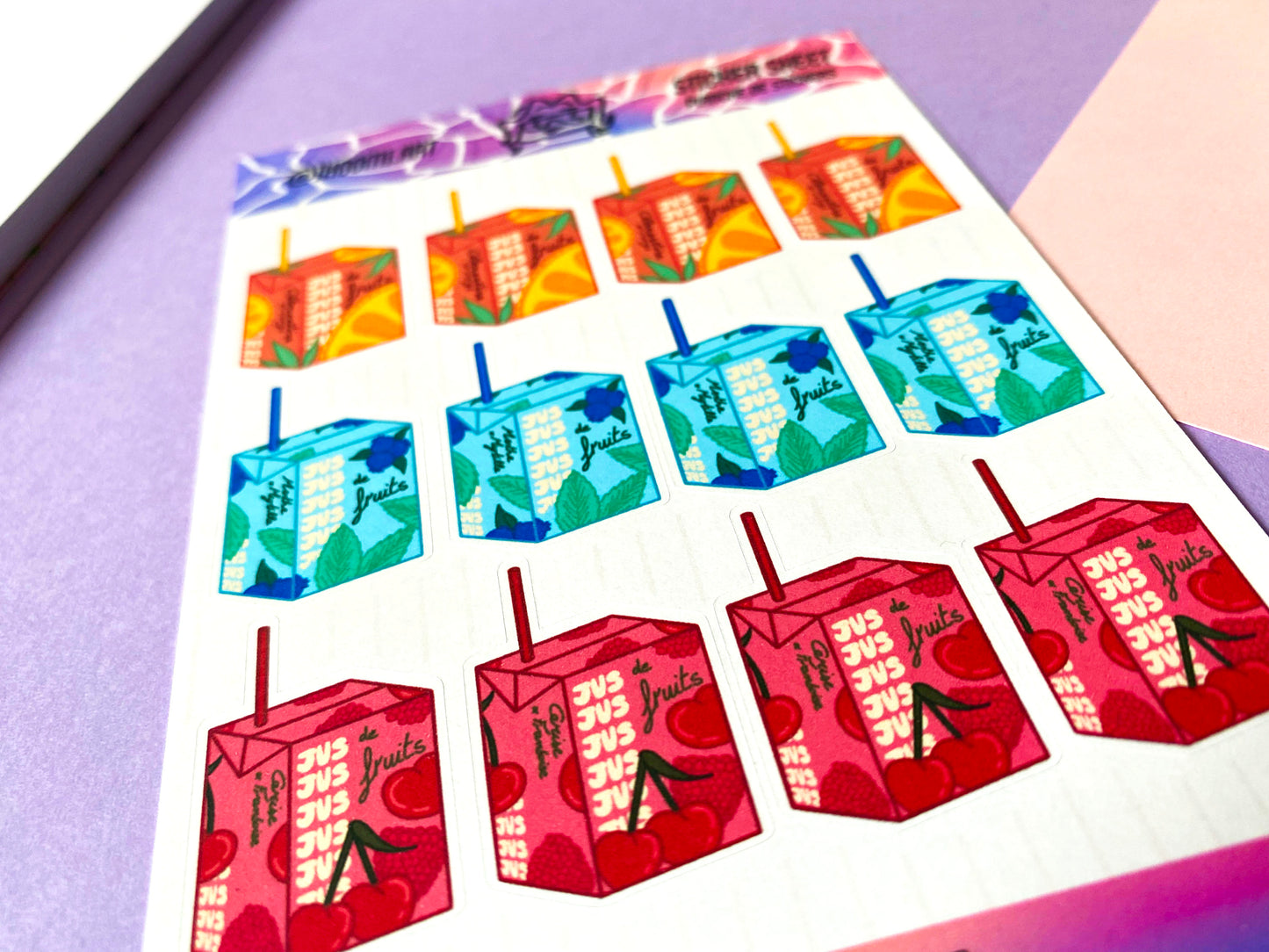Sticker sheet | Fruit juice box