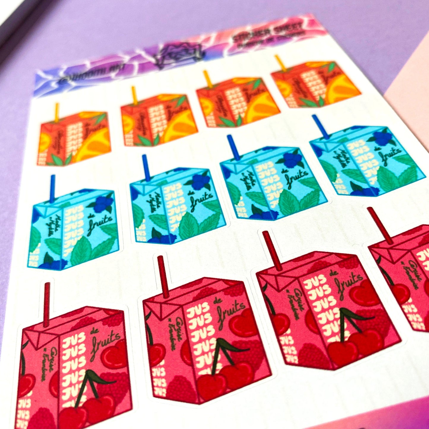 Sticker sheet | Fruit juice box